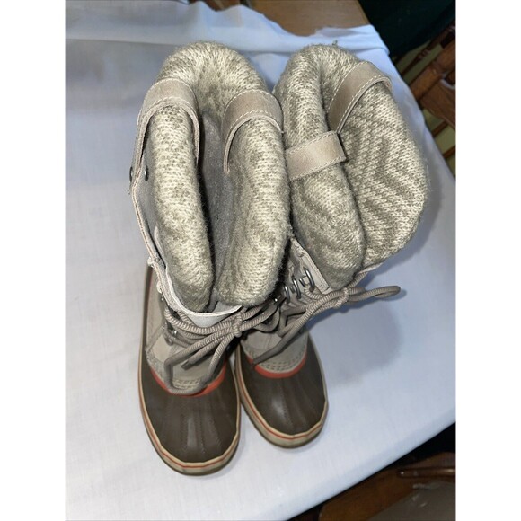Sorel Women’s Winter Boots Size 6.5 M Tan Leather Warmth Waterproof Insulated - Picture 4 of 12